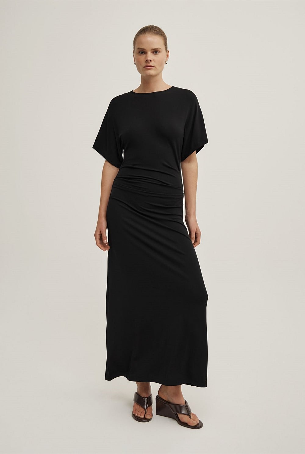 Tuck Waist Jersey Dress
