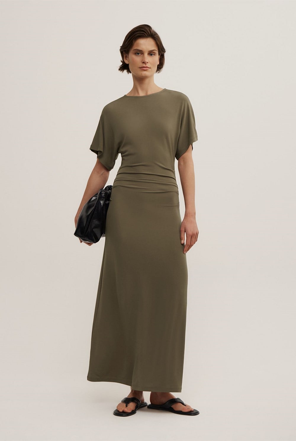 Tuck Waist Jersey Dress