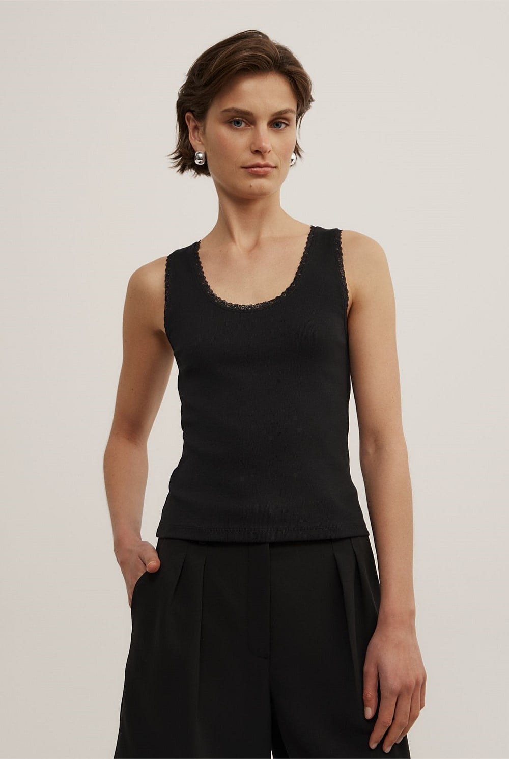 Lace Trim Tank
