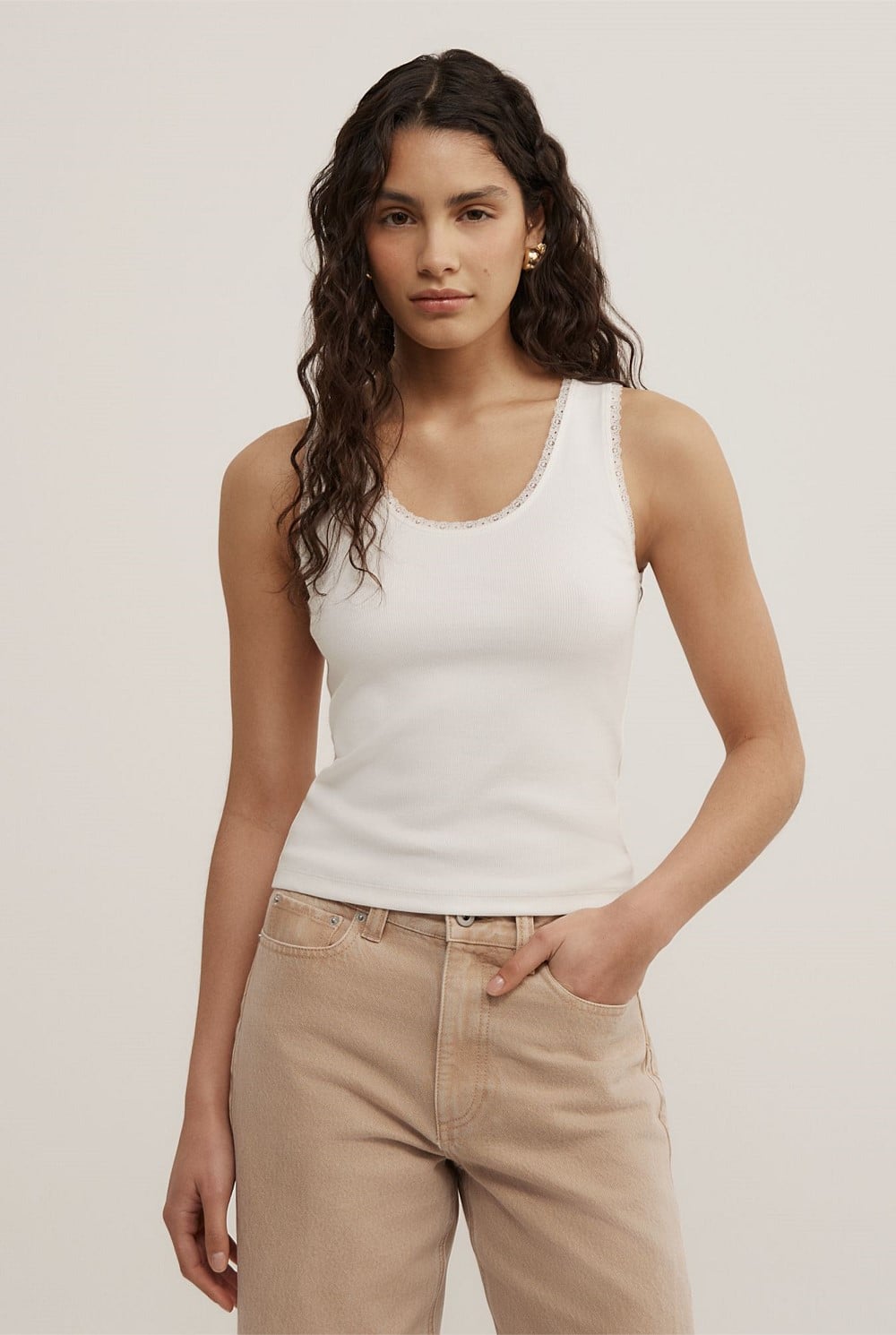 Lace Trim Tank