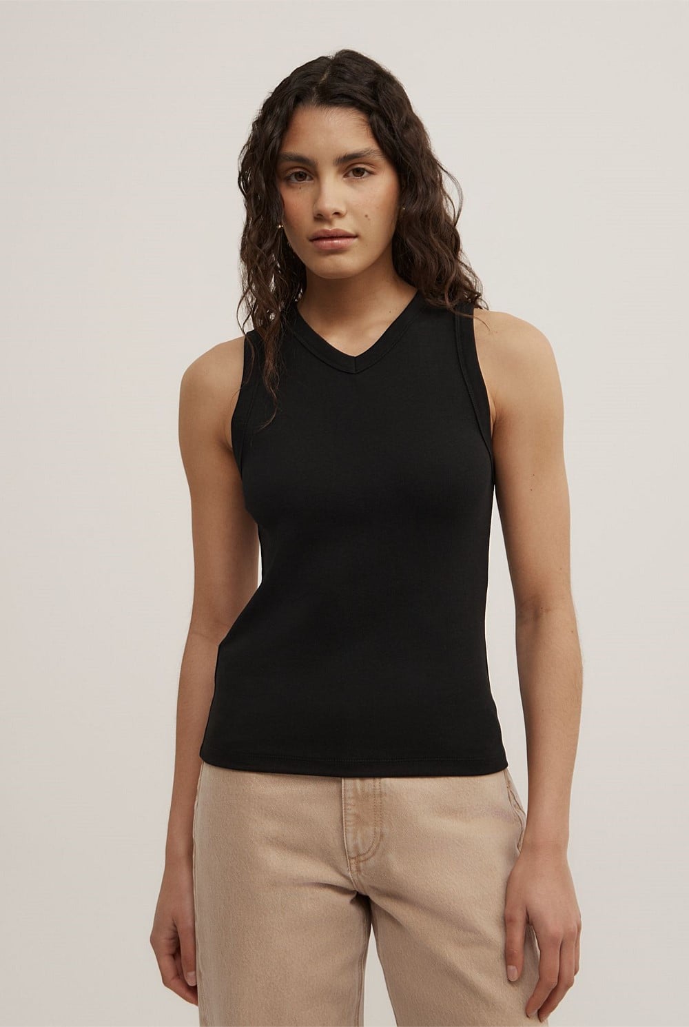 High V-Neck Tank