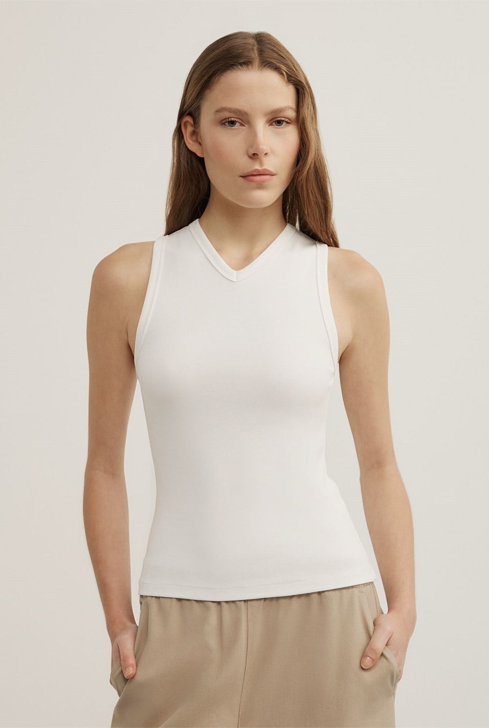 High V-Neck Tank