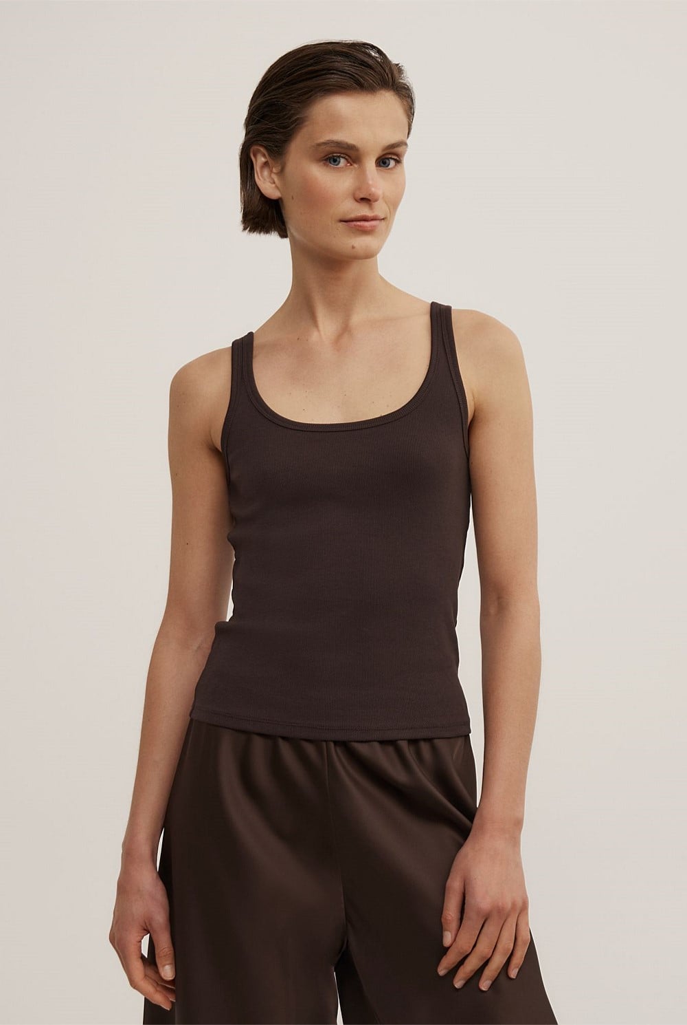 Fine Scoop Neck Tank