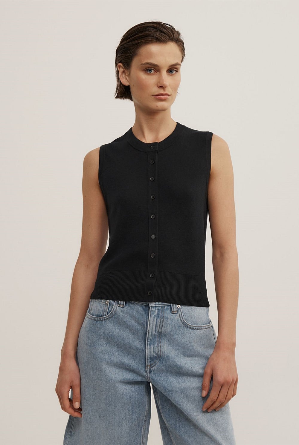 Knit Button Tank