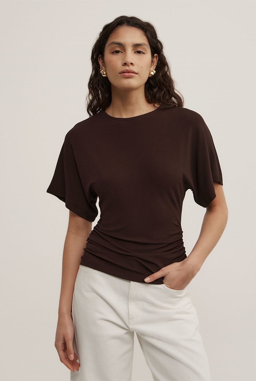 Batwing Gather T-Shirt