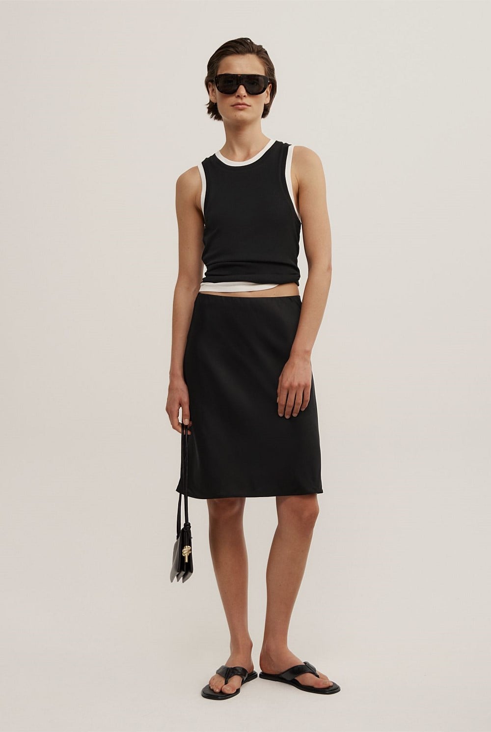 Satin Midi Skirt