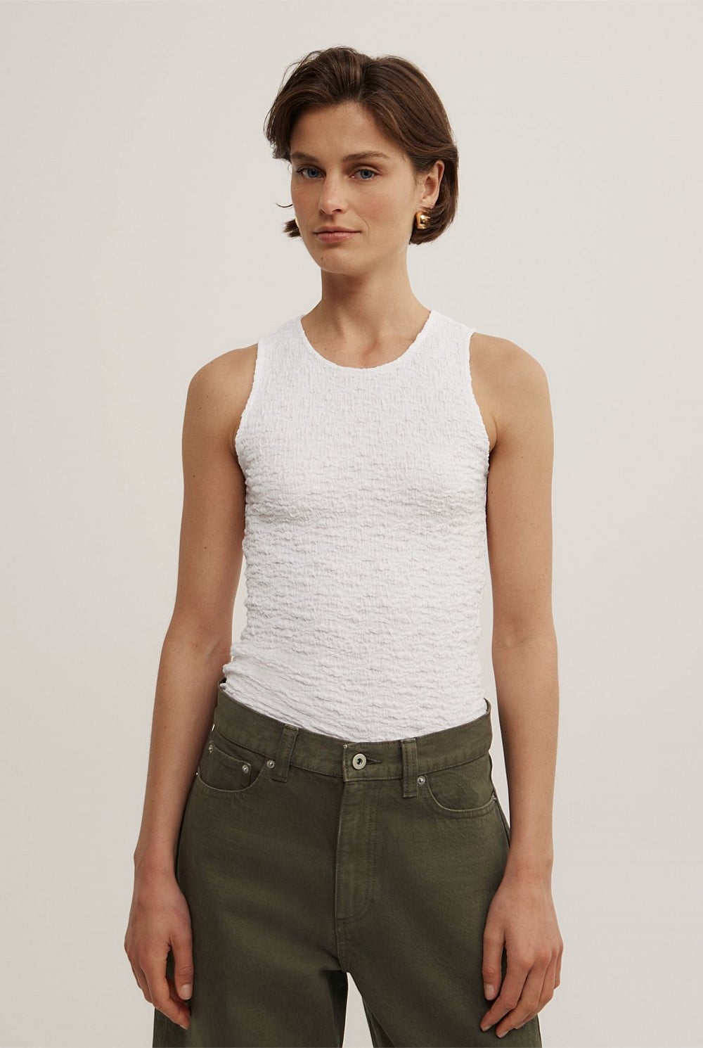 Textured Jersey Tank
