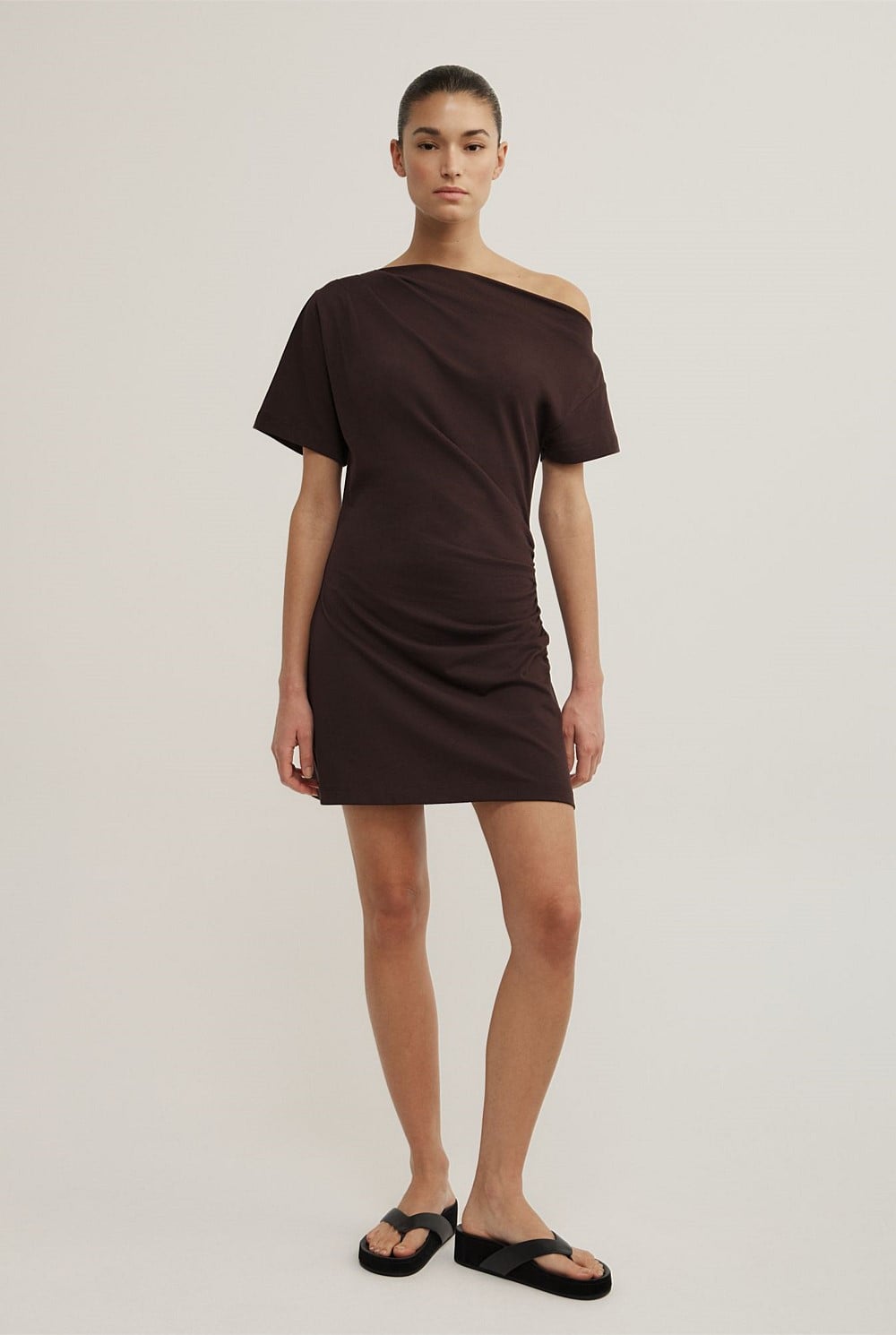 Asymmetric T-Shirt Mini Dress