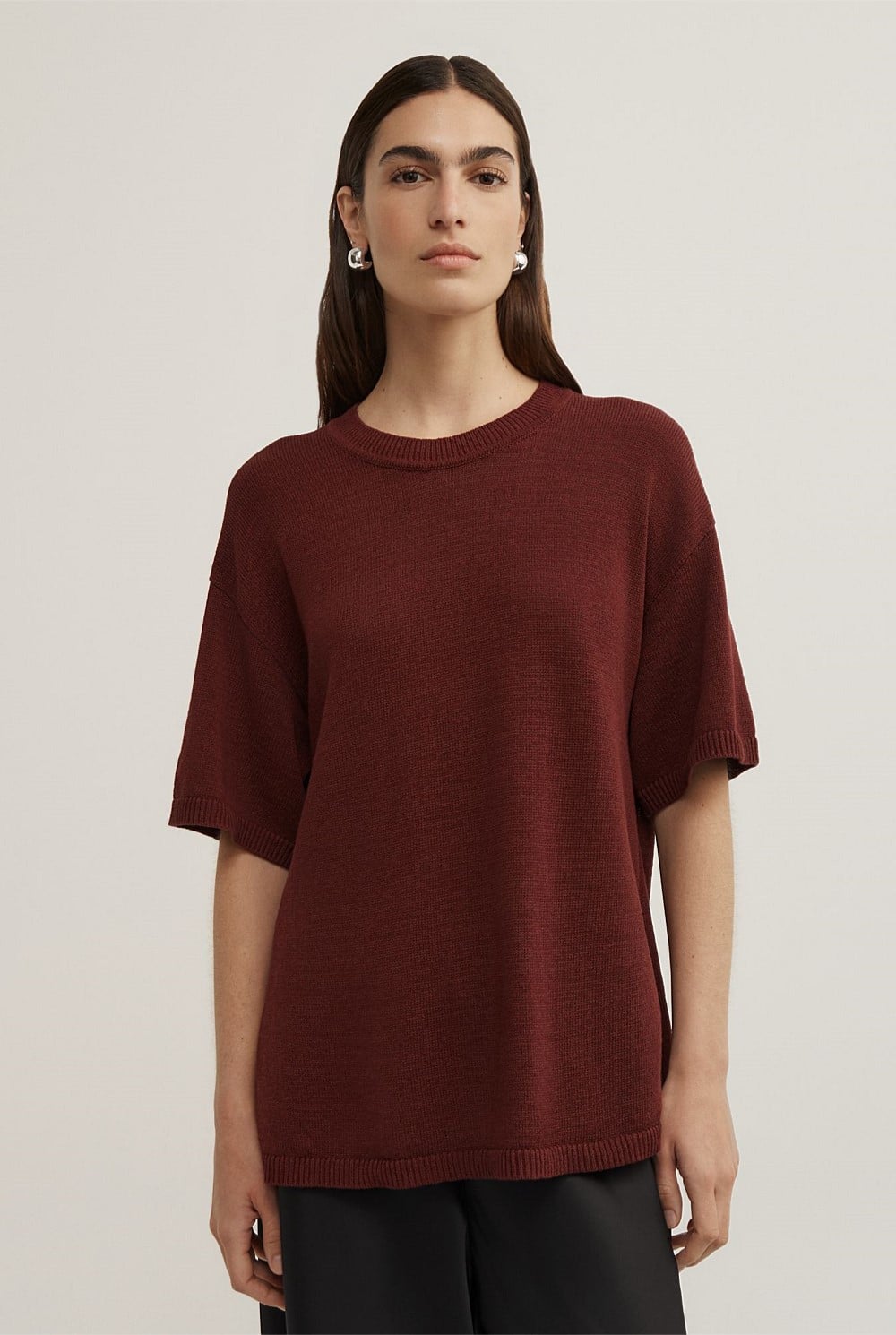Relaxed Knit T-Shirt