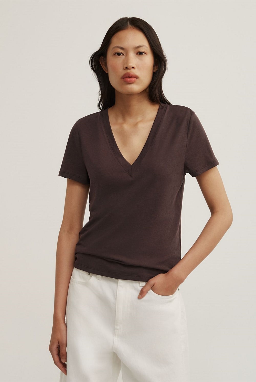 Jersey V-Neck T-Shirt