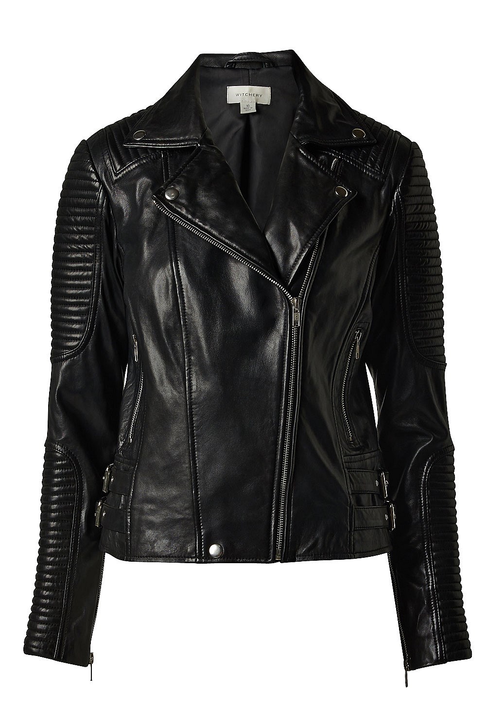 Quilted Leather Biker Jacket