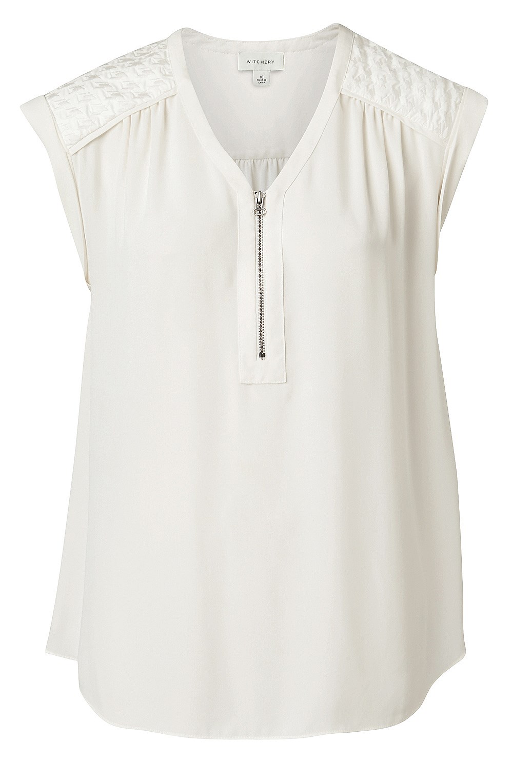 Zip Front Blouse