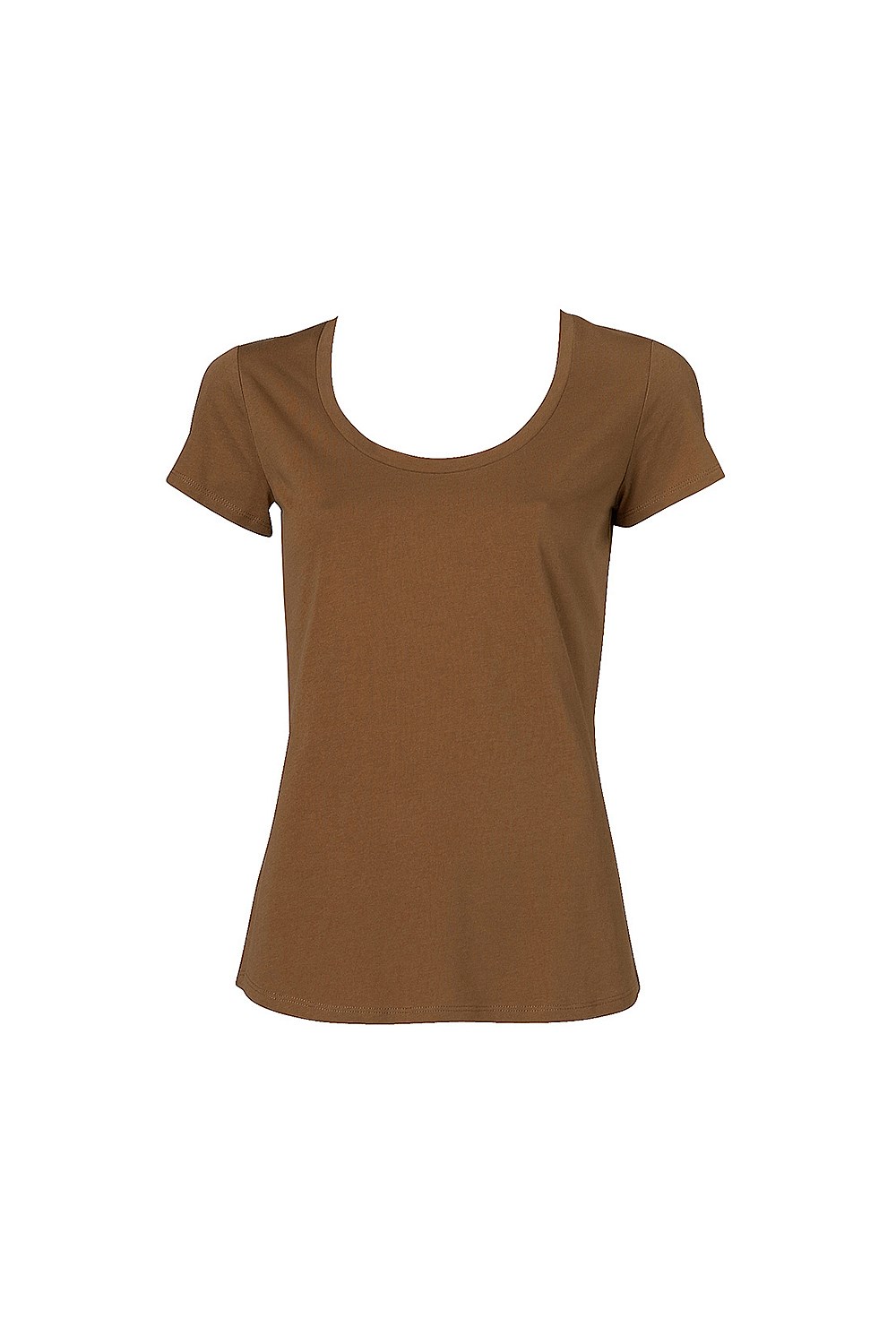 Cotton Basic Scoop Neck Tee