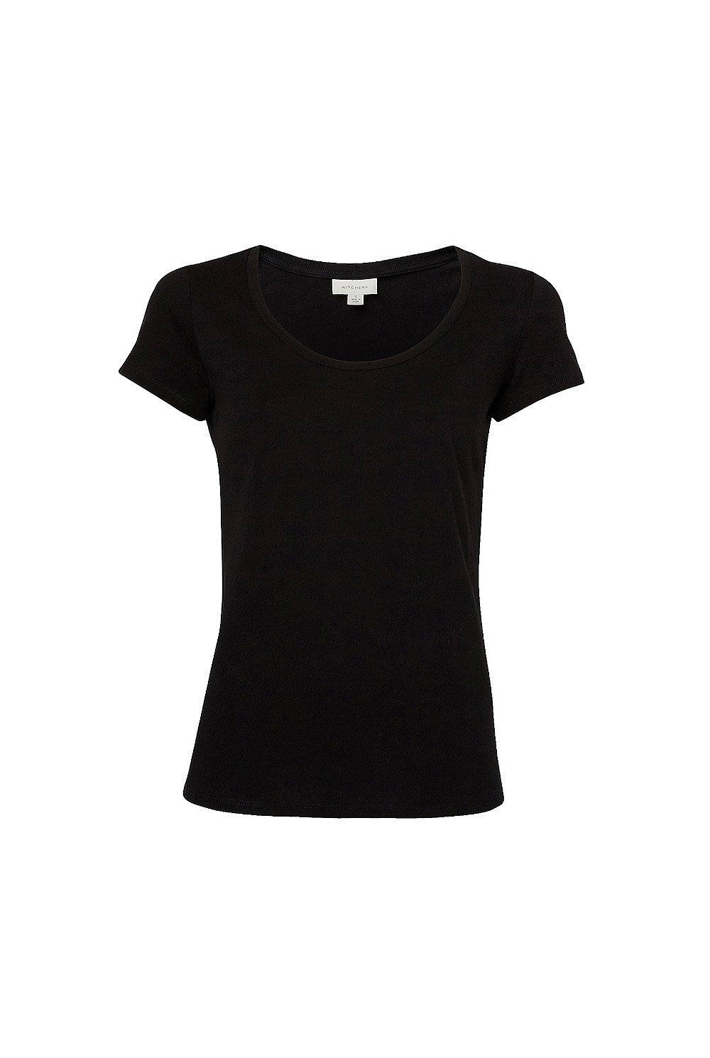 Cotton Basic Scoop Neck Tee