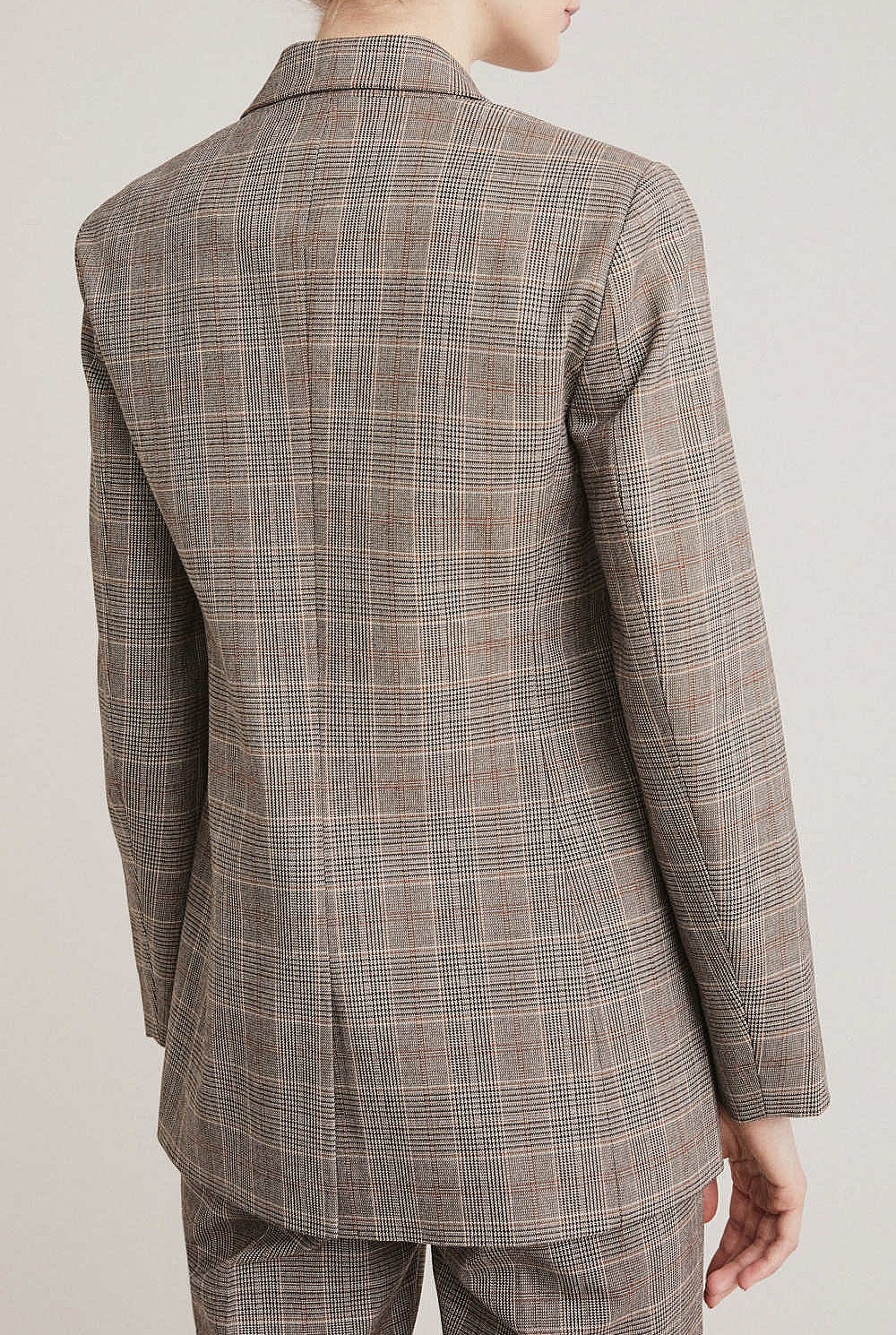Double Breasted Check Blazer