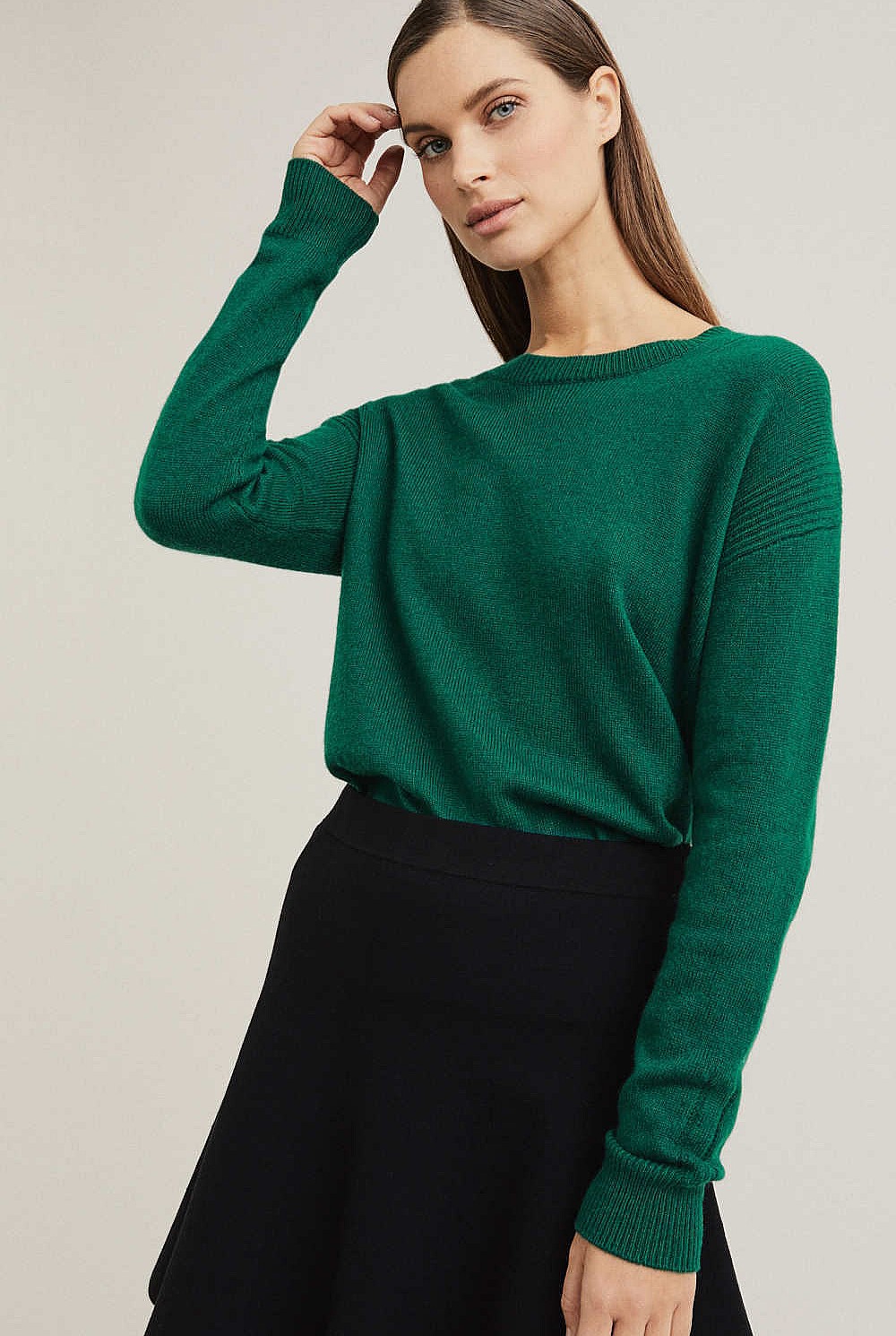 Hi Lo Crew Knit