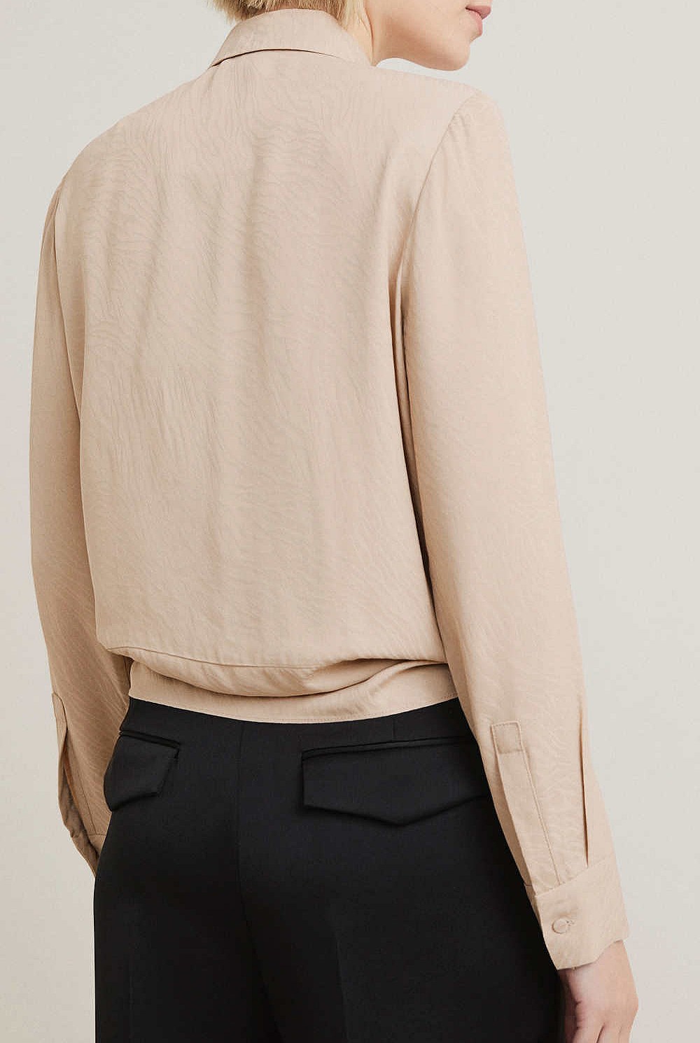 Textured Tie Blouse
