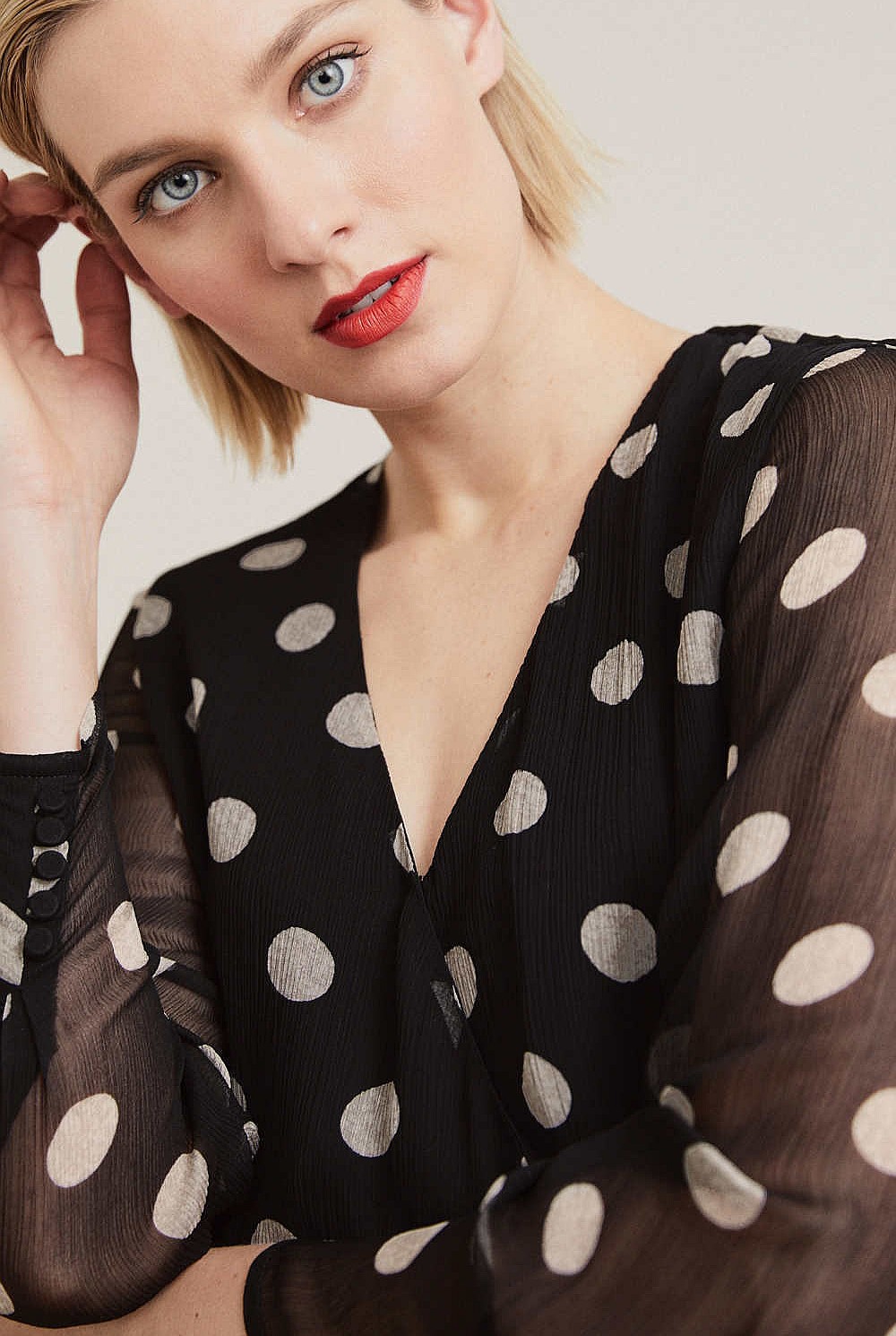Wrap Spot Blouse