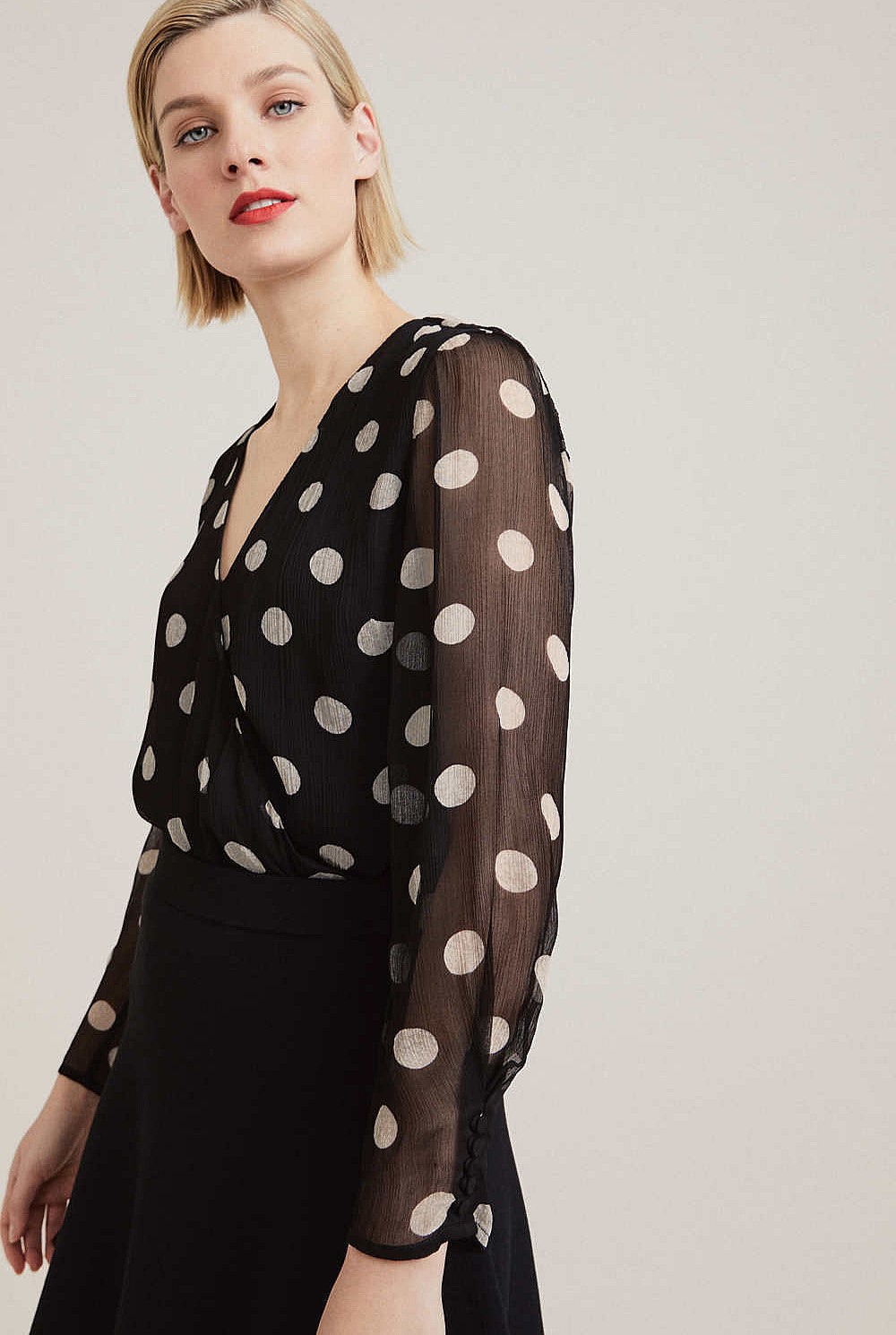 Wrap Spot Blouse