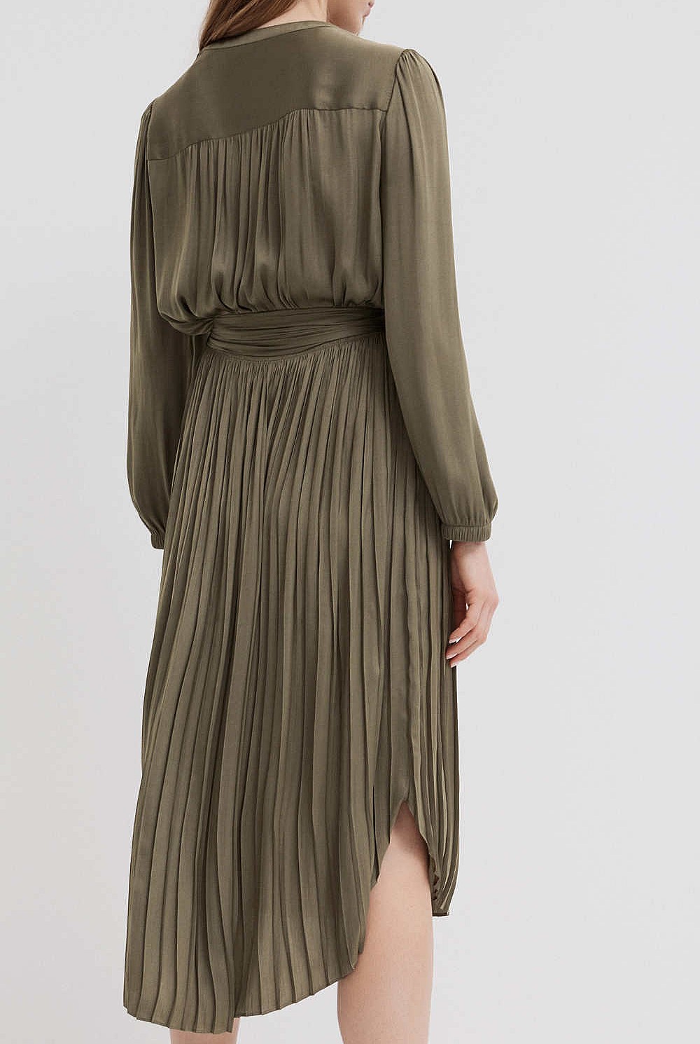 Long Sleeve Half Placket Dress