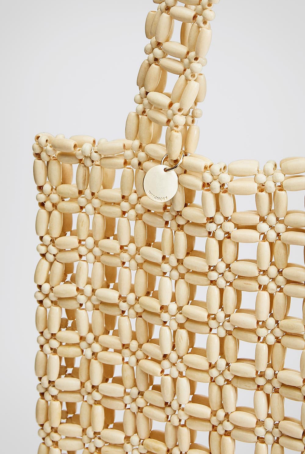 Cara Wood Beaded Tote