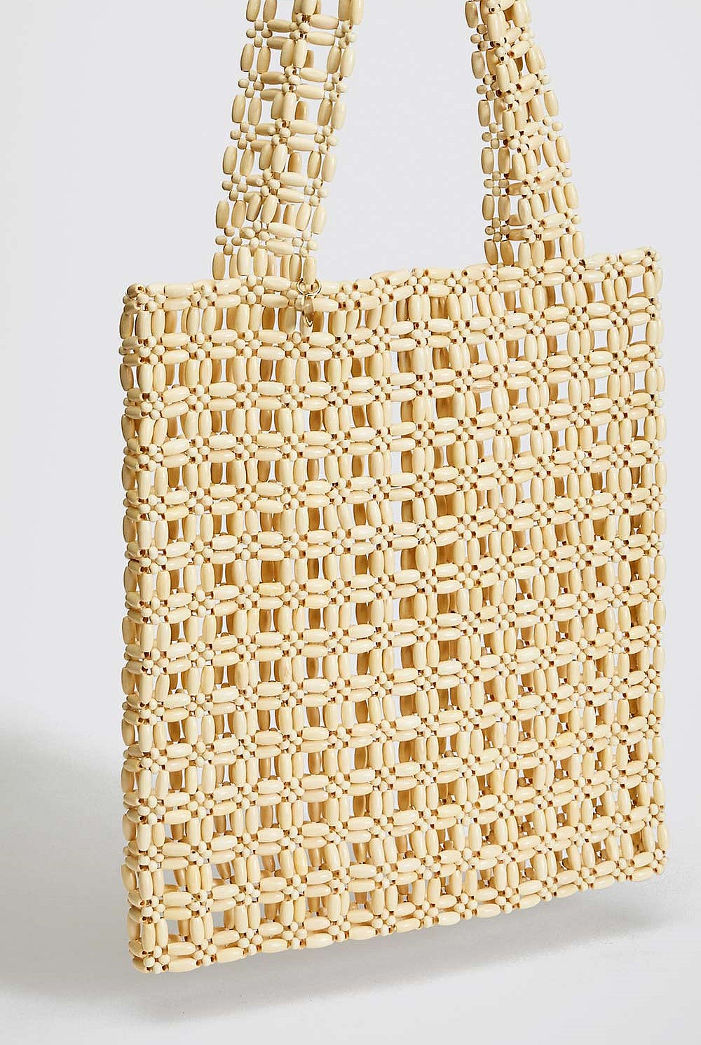 Cara Wood Beaded Tote
