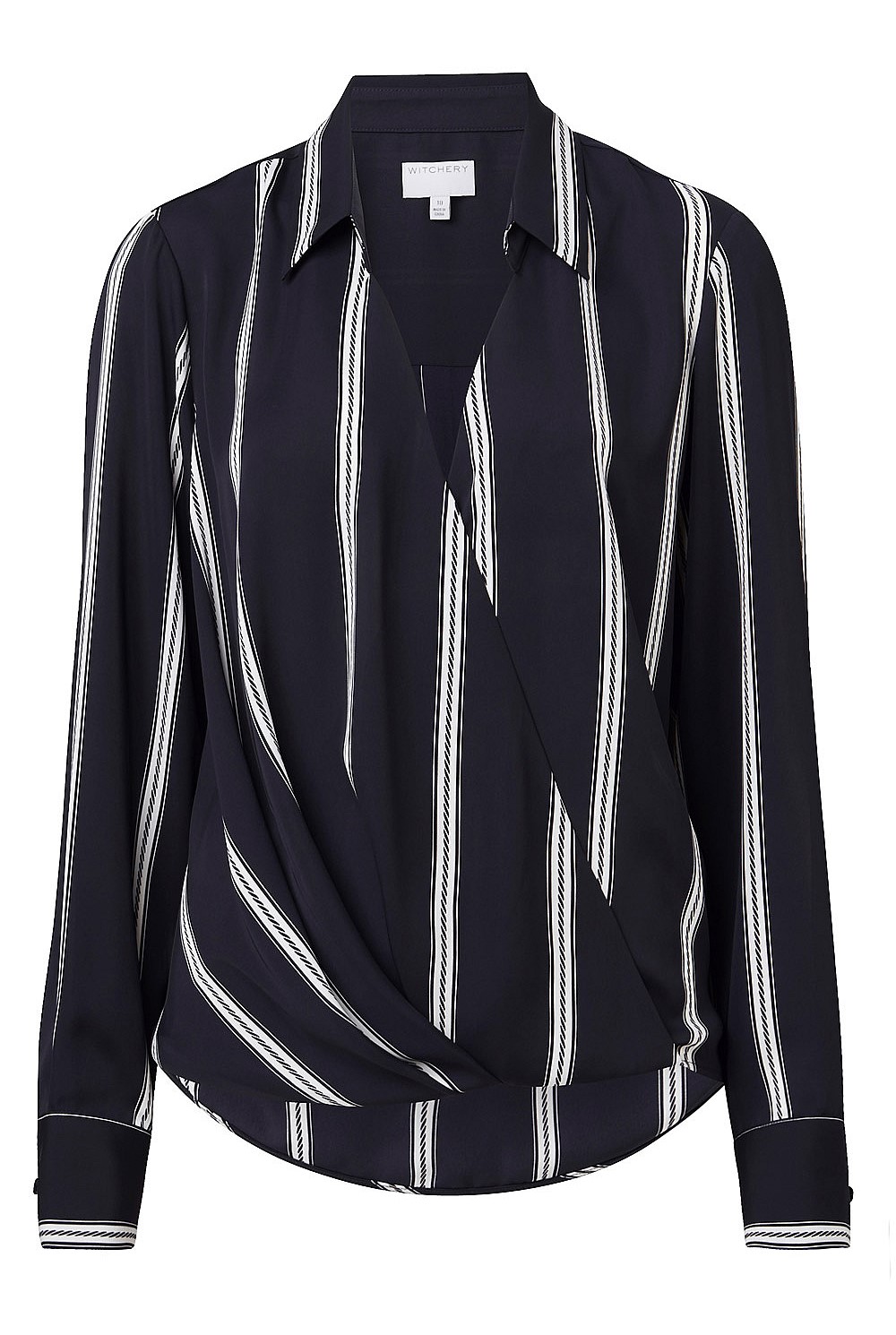 Print Wrap Blouse