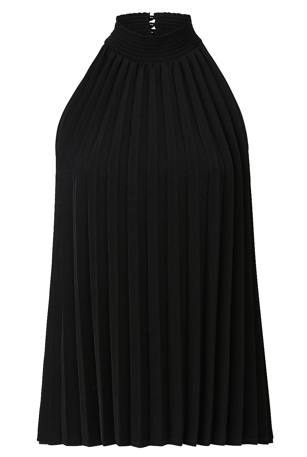 High Neck Pleat Top