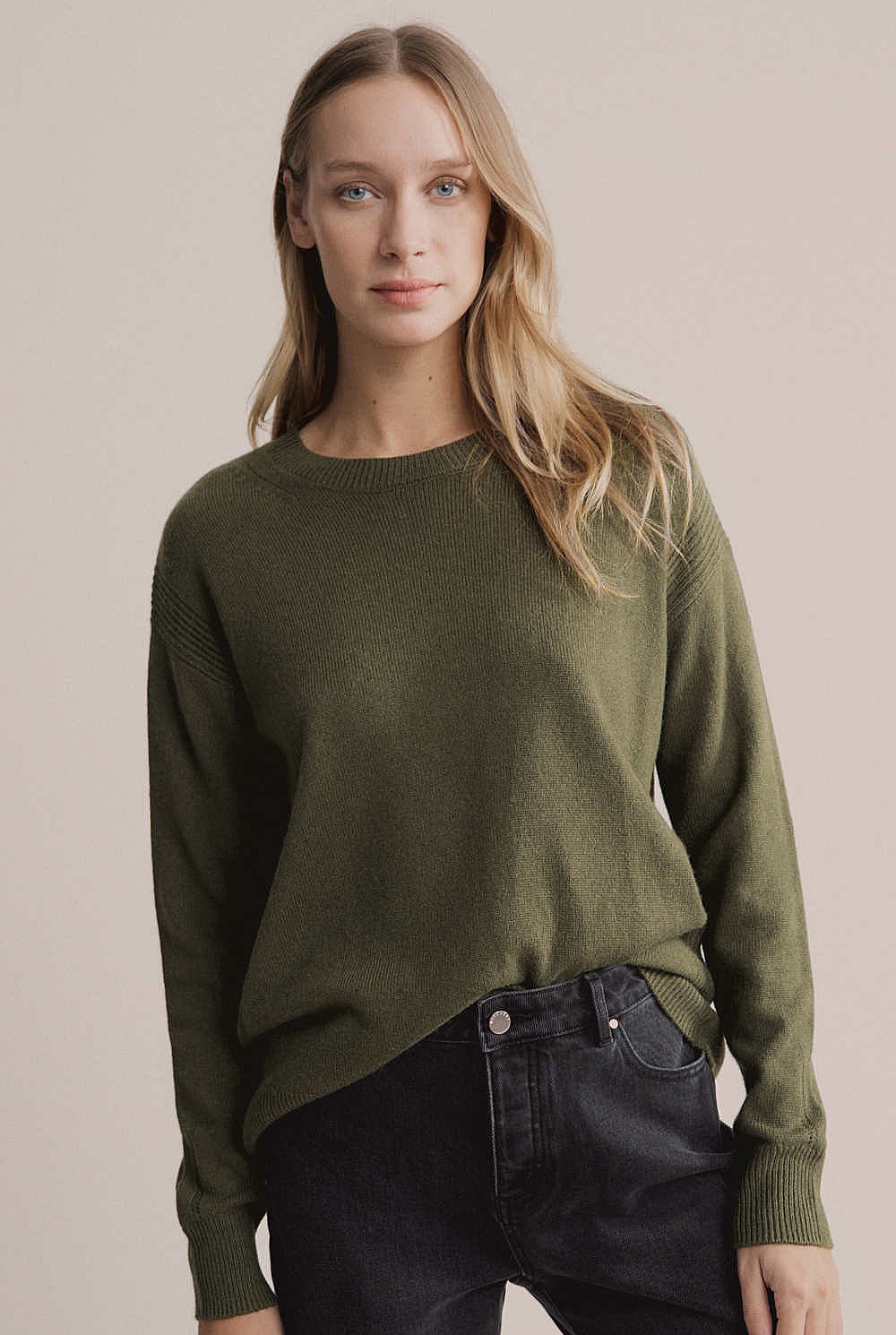 High Lo Crew Knit