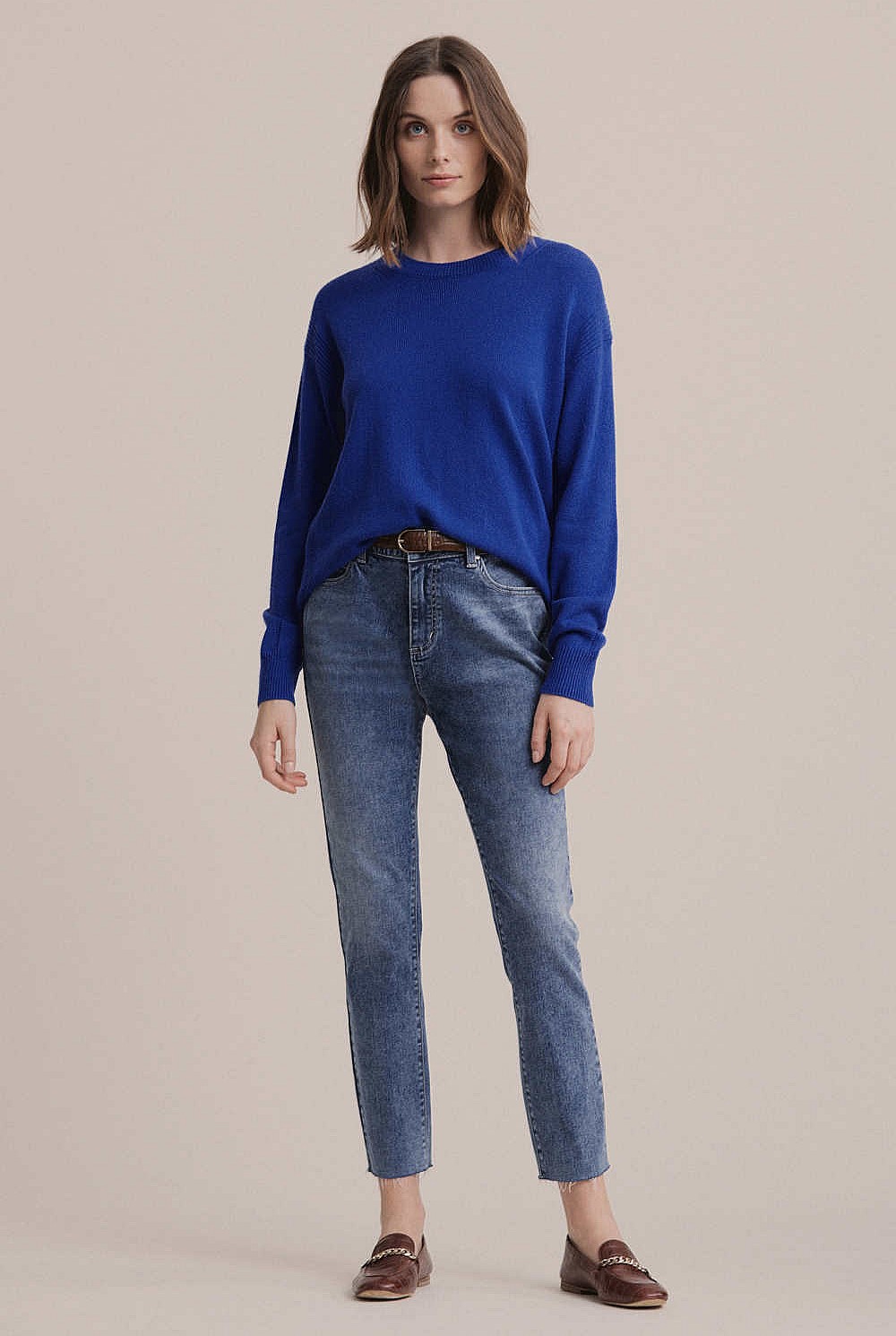 High Lo Crew Knit