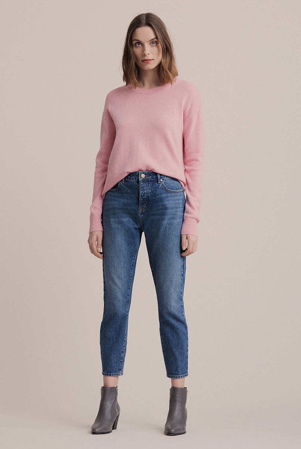 High Lo Crew Knit