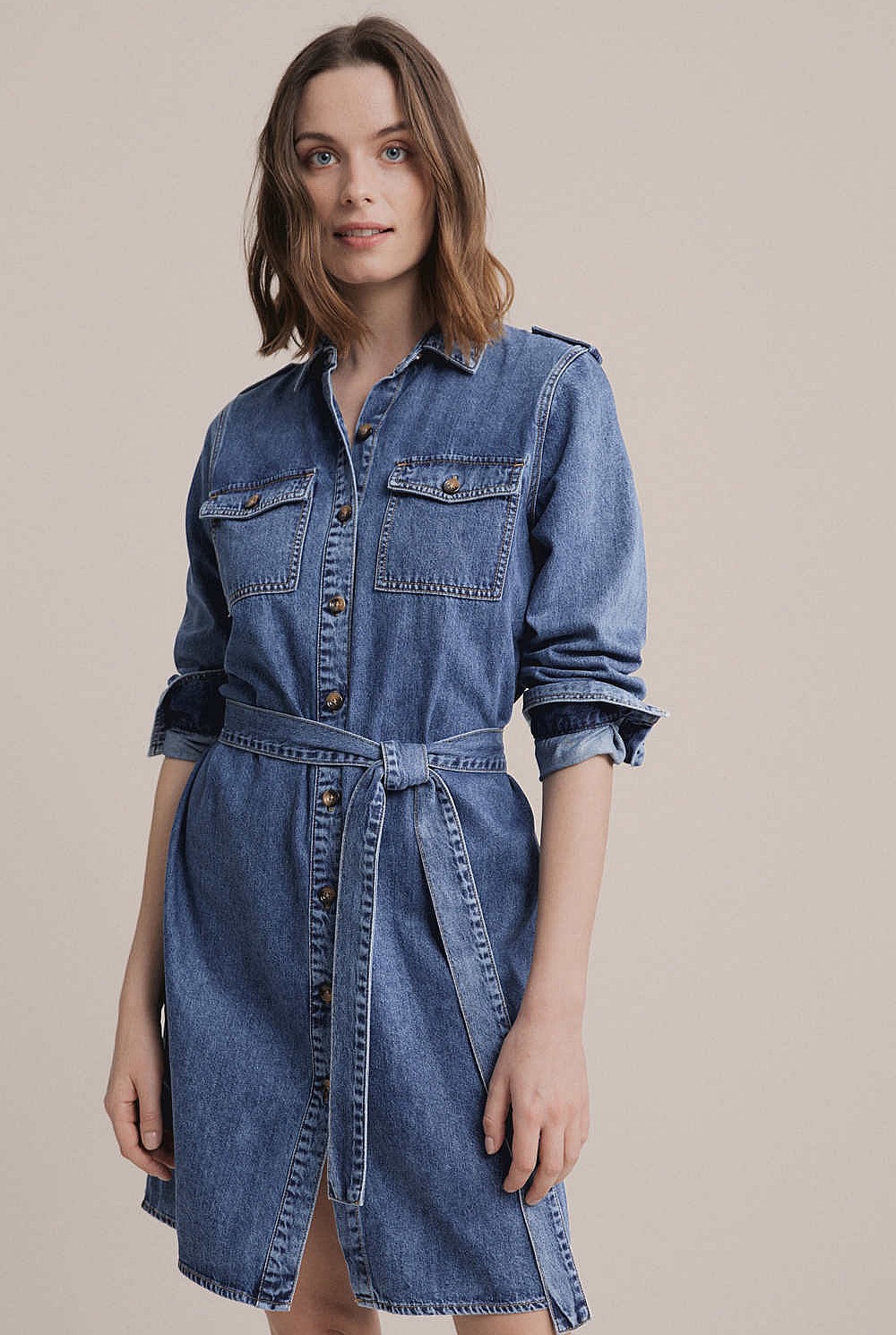 Denim Shirt Dress