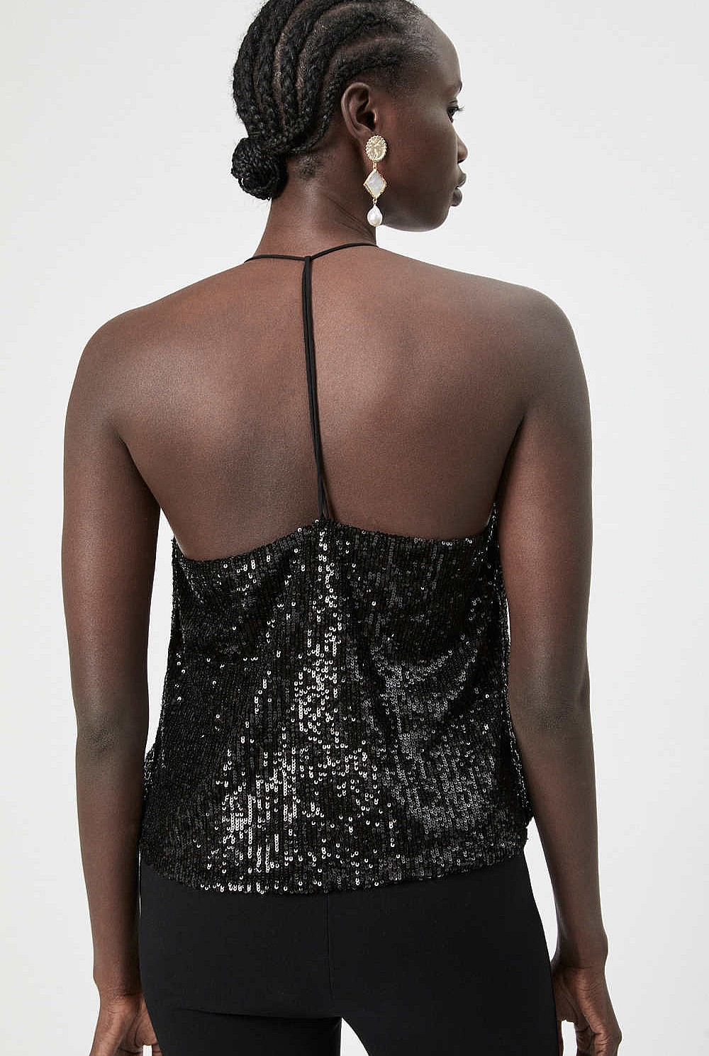 Sequin Halter Top
