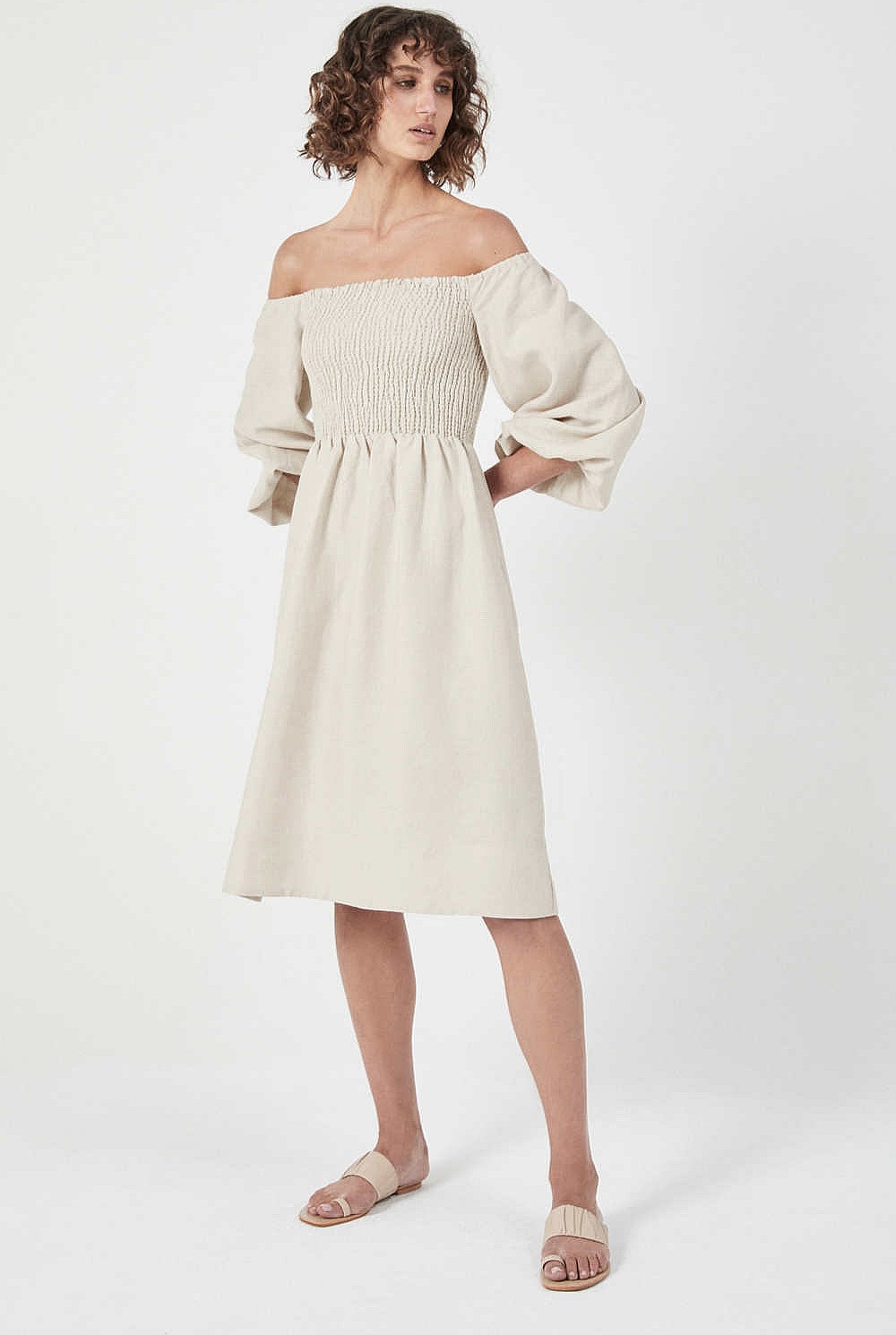 Shirred Bodice Dress