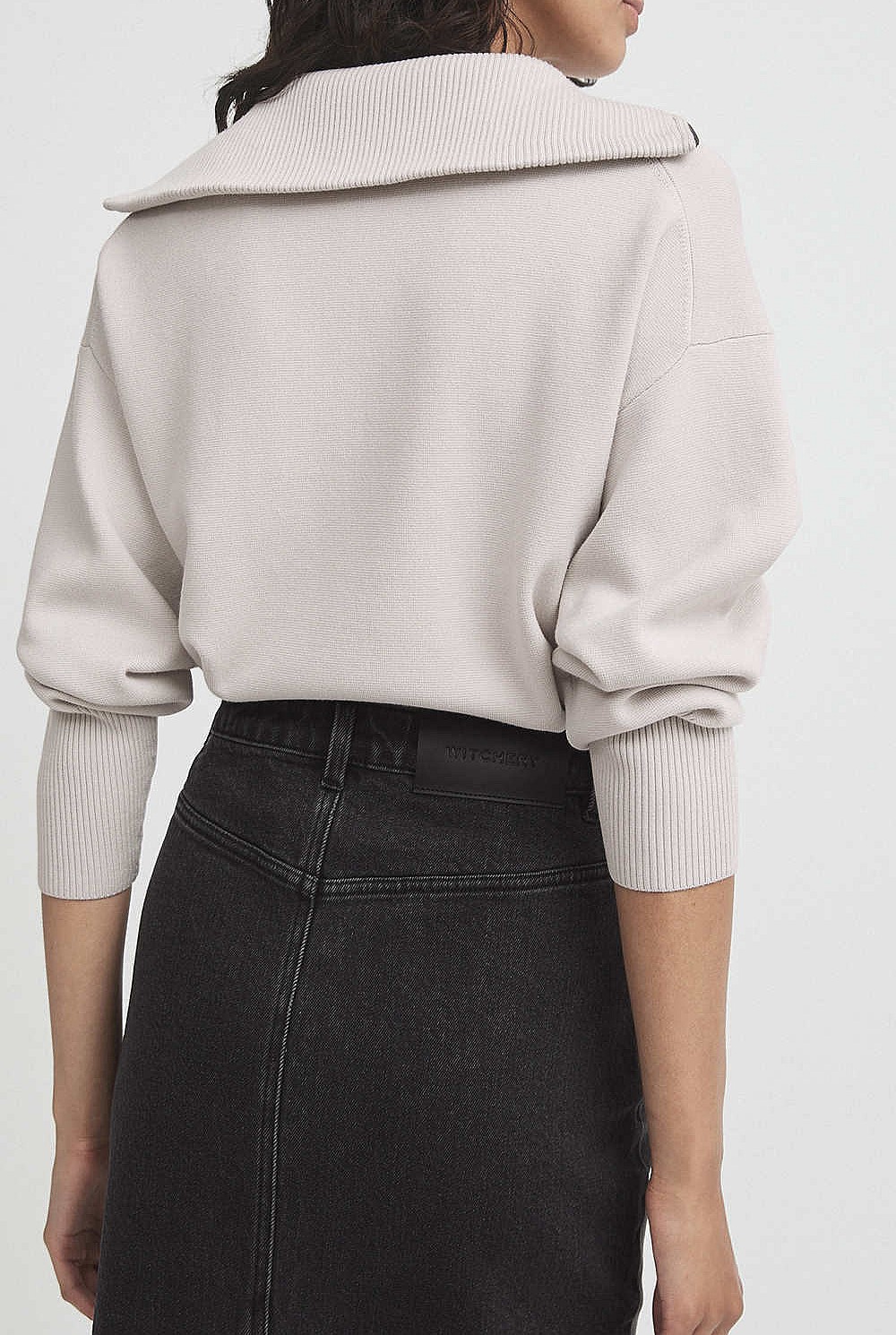 Collar Knit Sweat