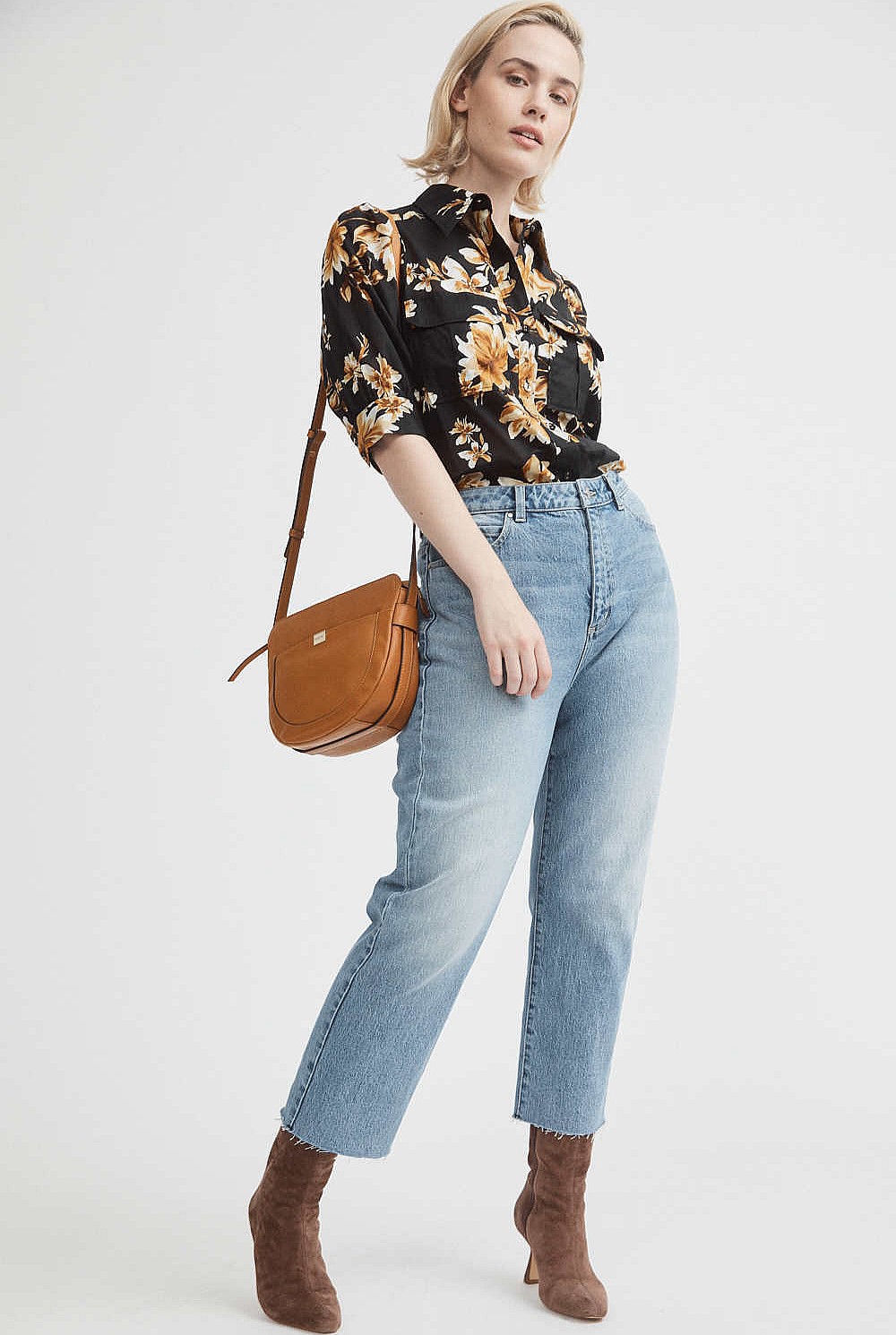 Print Puff Sleeve Shirt