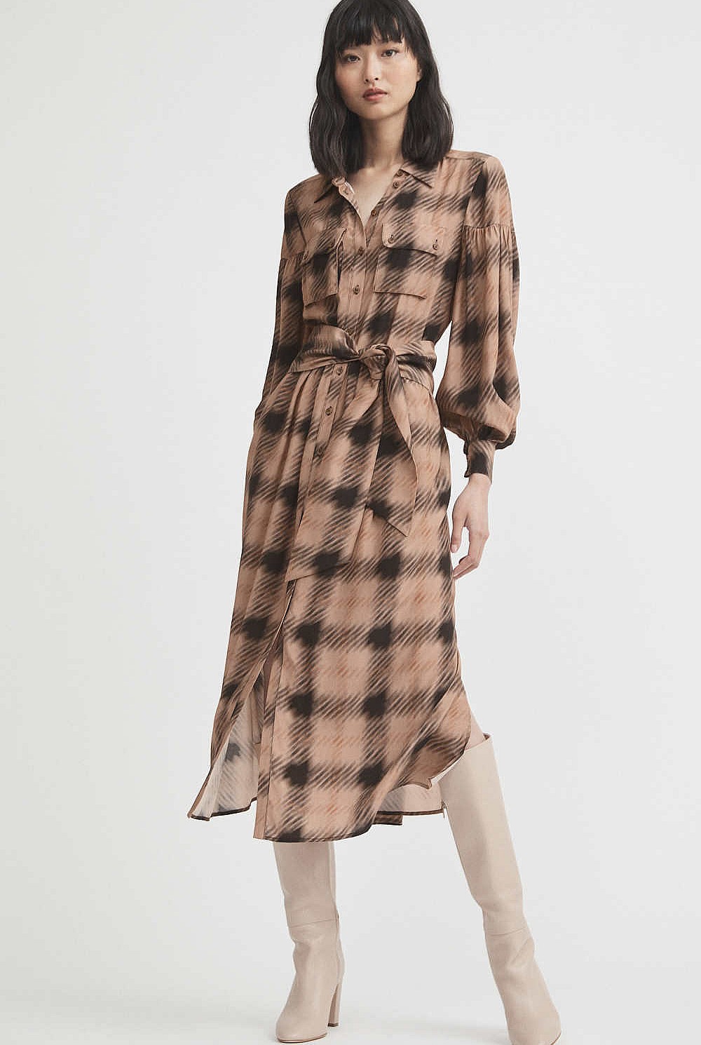 Check Shirt Dress