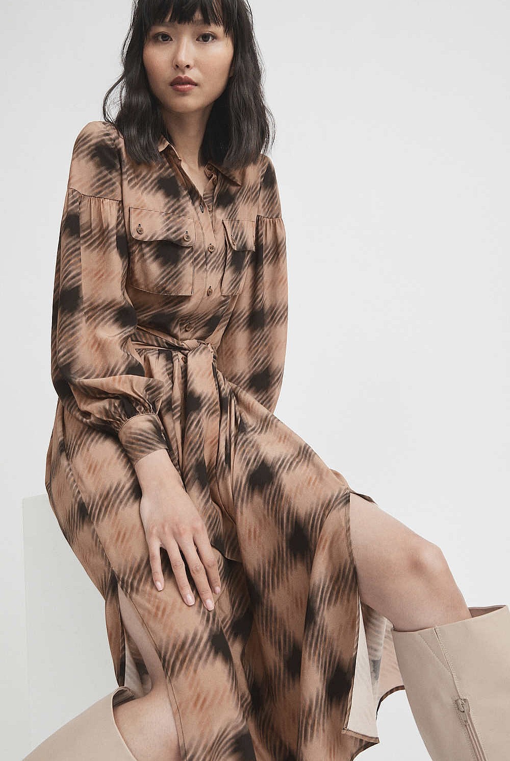 Check Shirt Dress