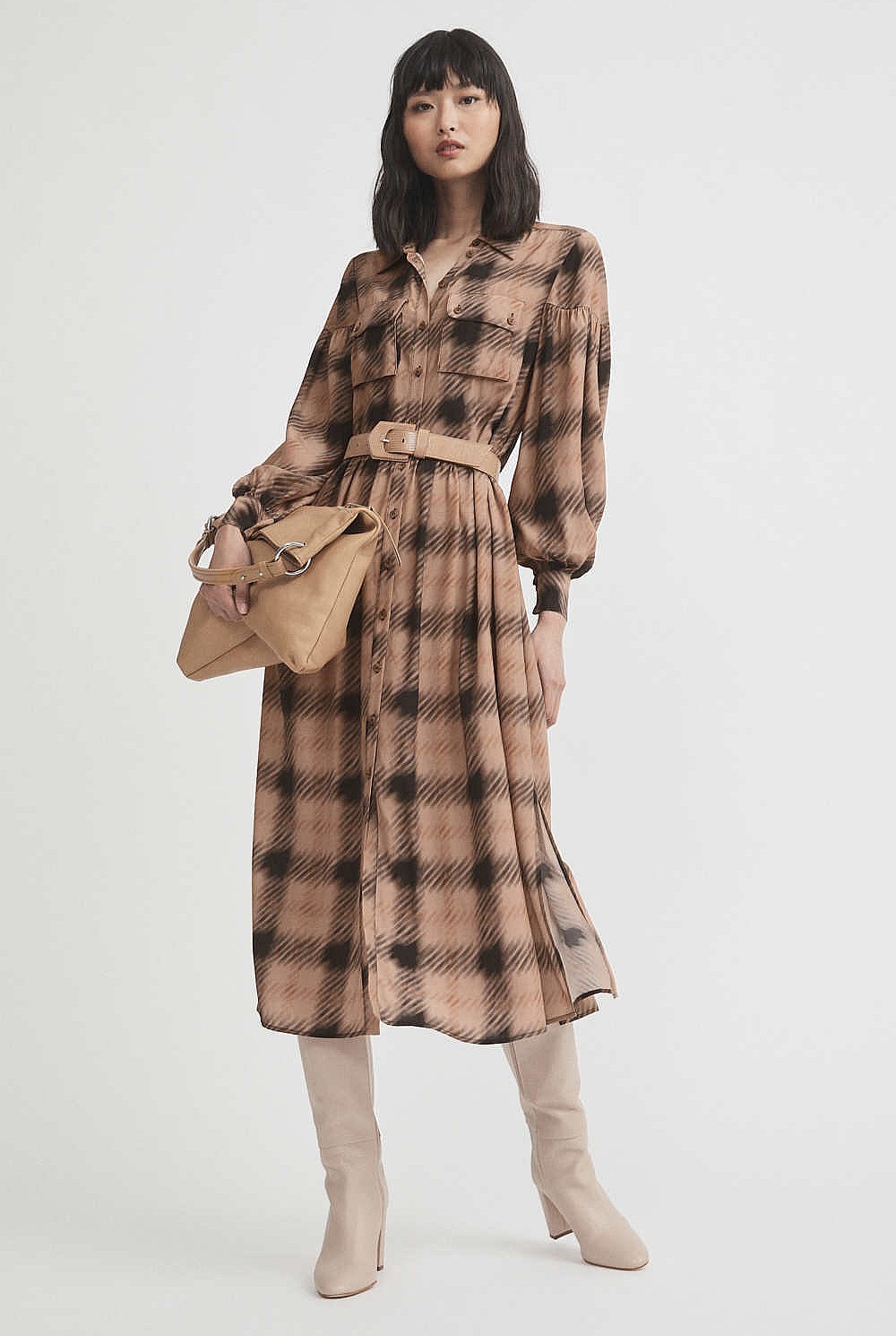 Check Shirt Dress