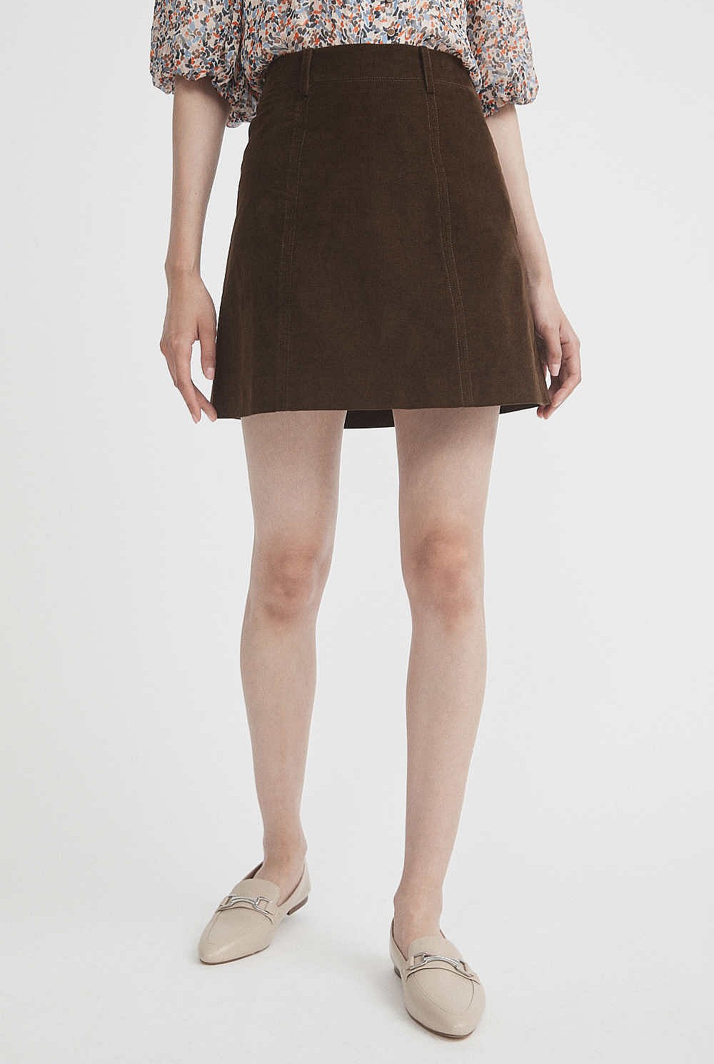 Top Stitch Mini Skirt