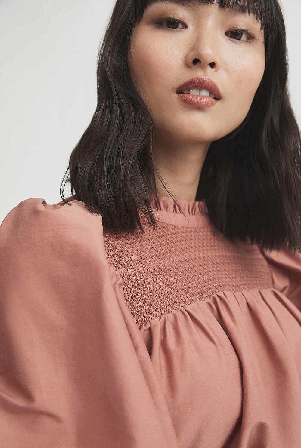 Smocking Detail Blouse