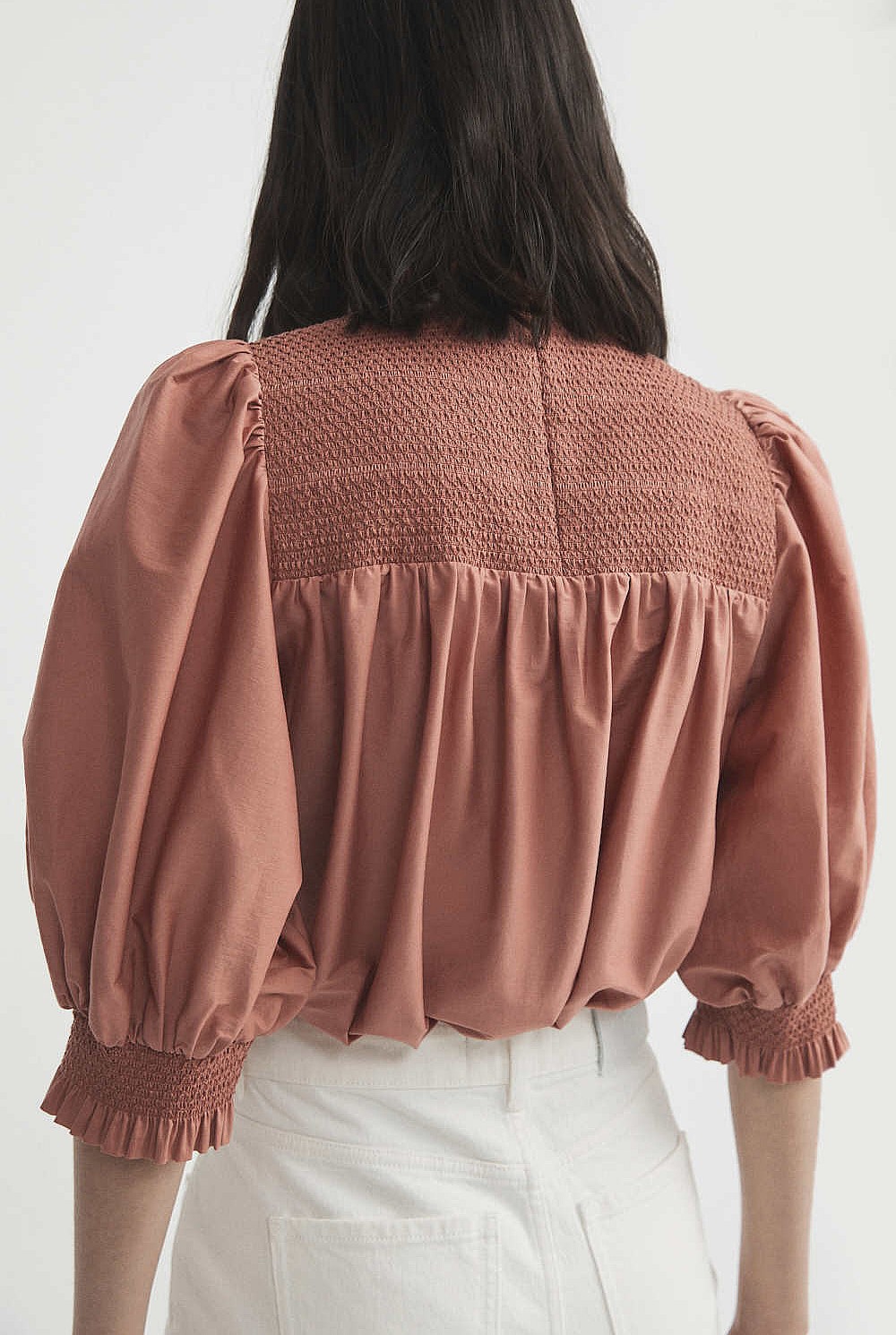 Smocking Detail Blouse