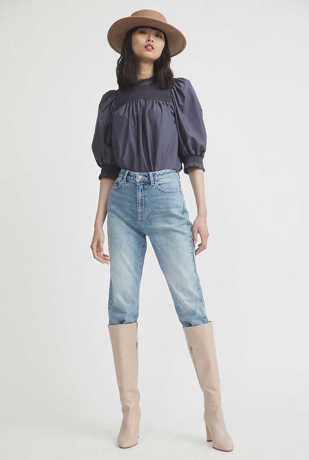 Smocking Detail Blouse