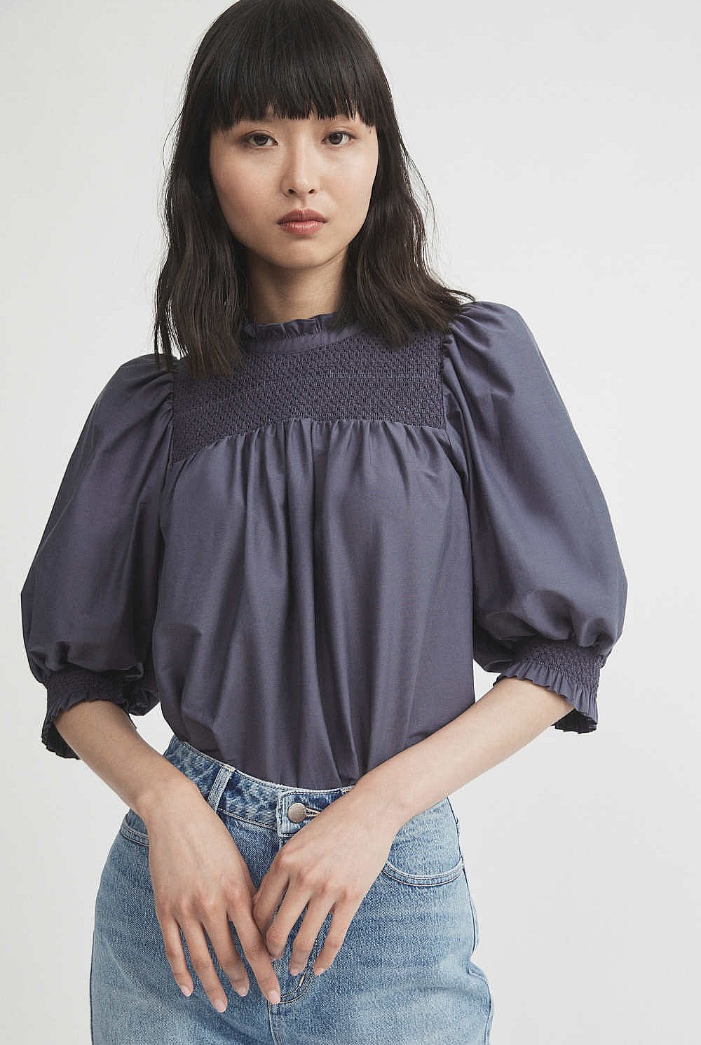 Smocking Detail Blouse