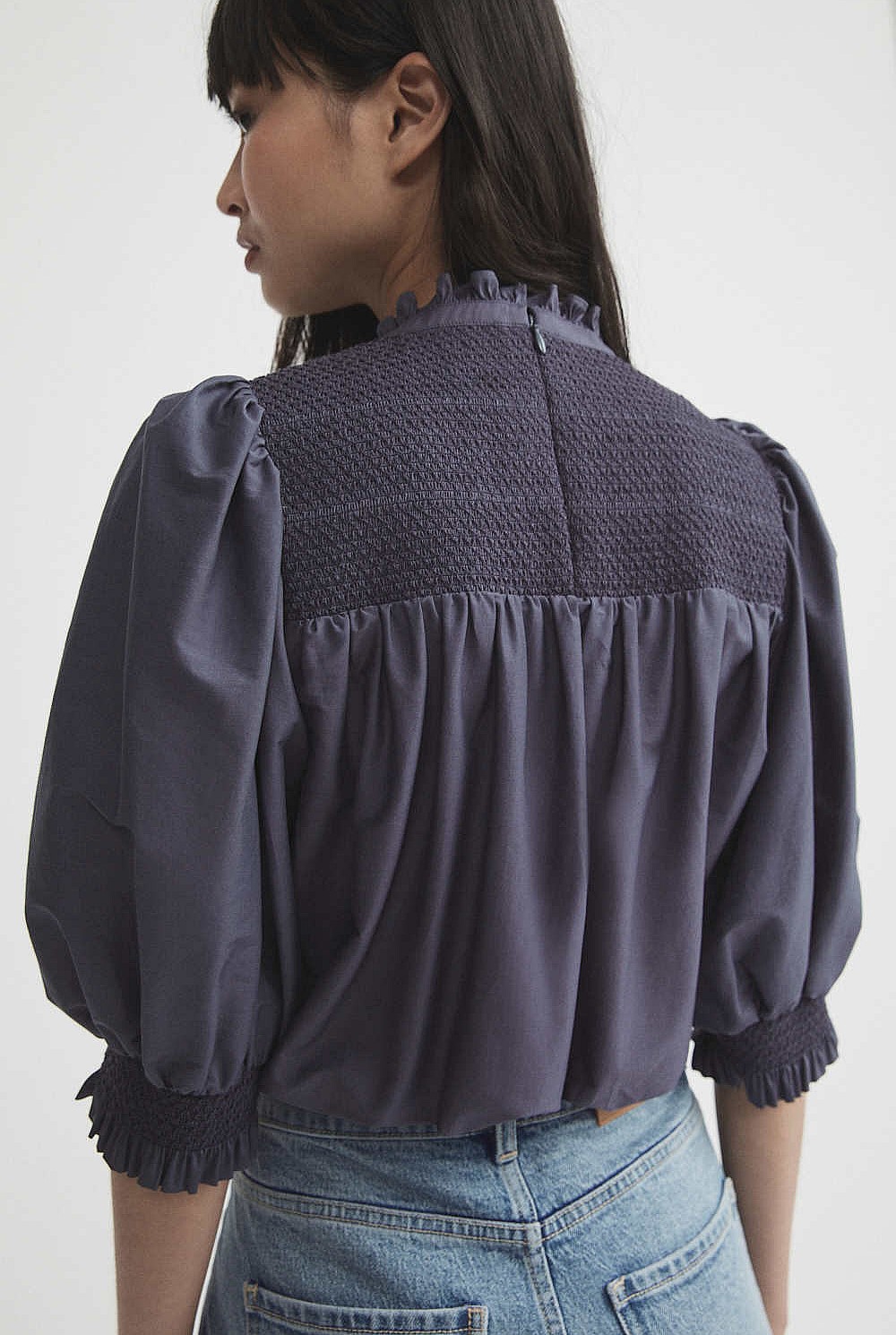 Smocking Detail Blouse