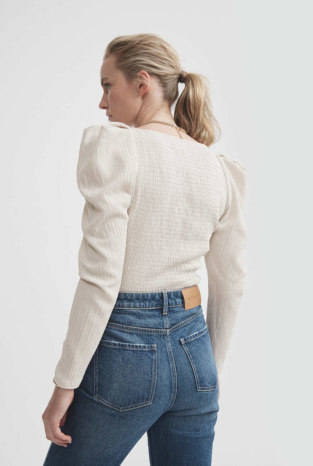 Textured Puff Sleeve Top