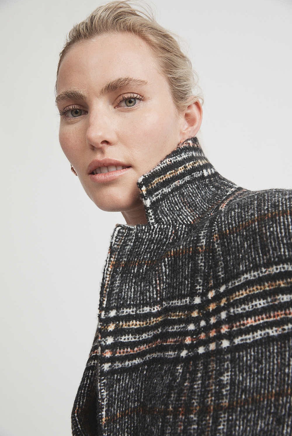 Multi Check Coat Gold Multi Check Coat - Women's Coats | Witchery