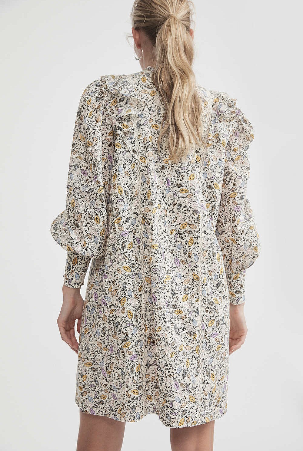 Print Trim Dress