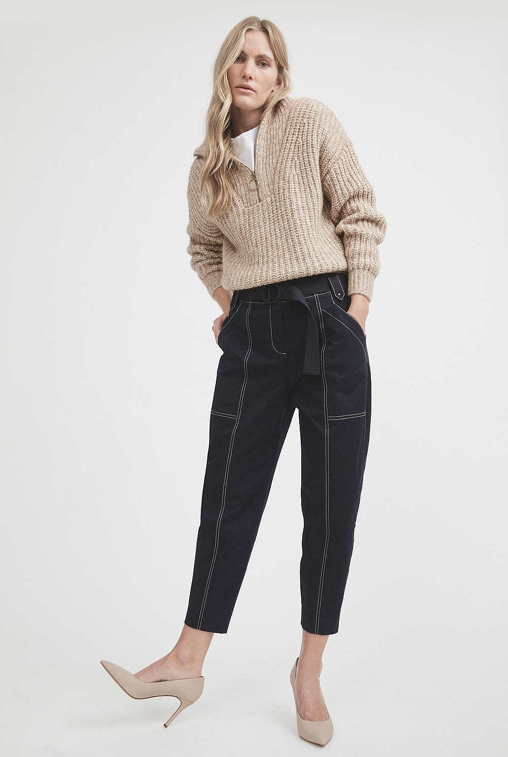 Fleck Zip Knit