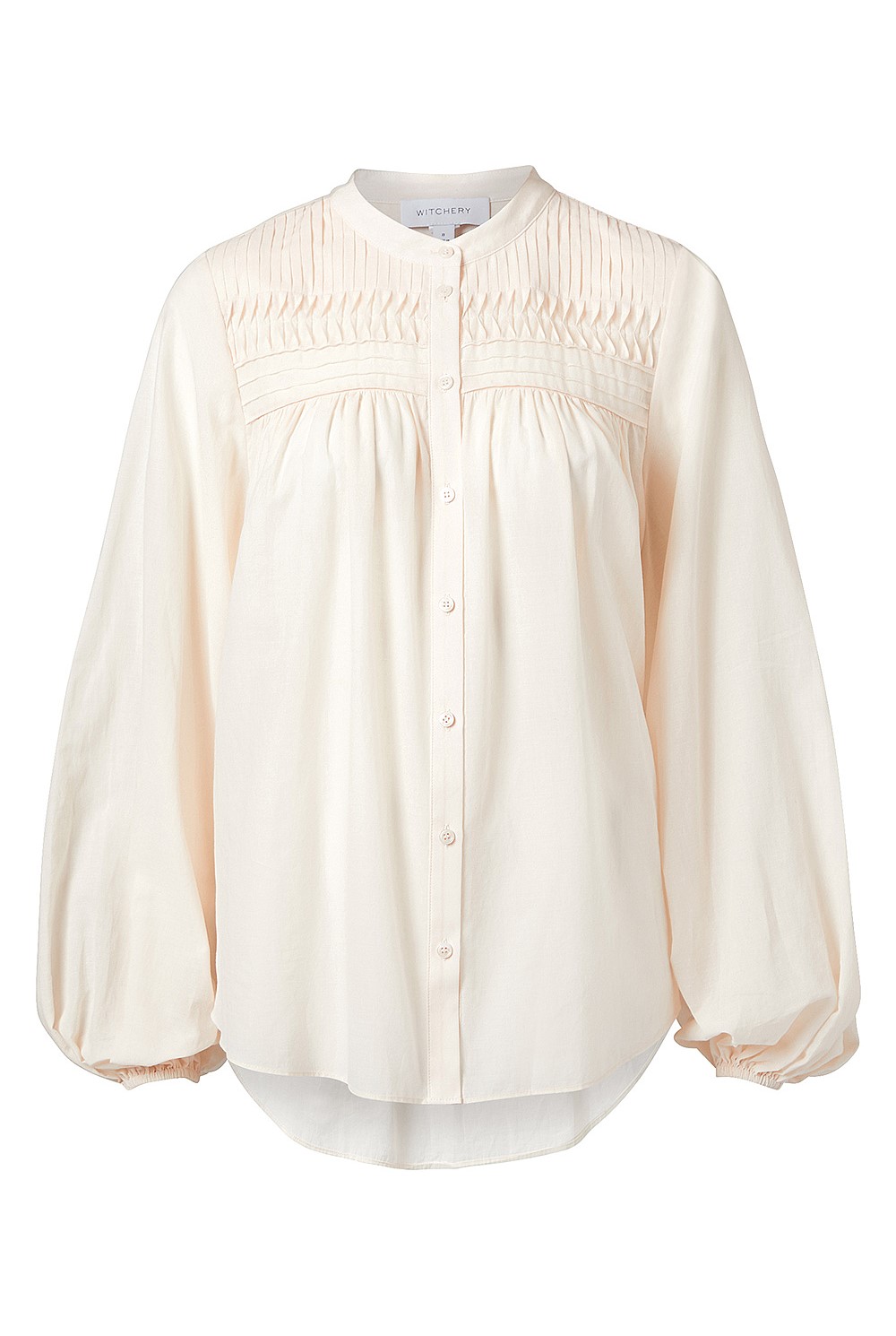 Cotton Pintuck Detail Blouse